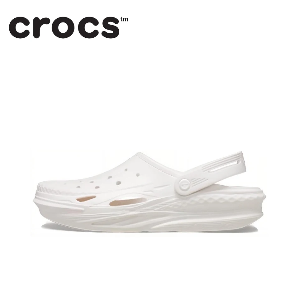 Original Crocs Classic Clog Off Grid Casual Sandals Unisex Closed-Toe Slip-Ons Outdoor Men\'s Breathable Beach Shoes 209501-100