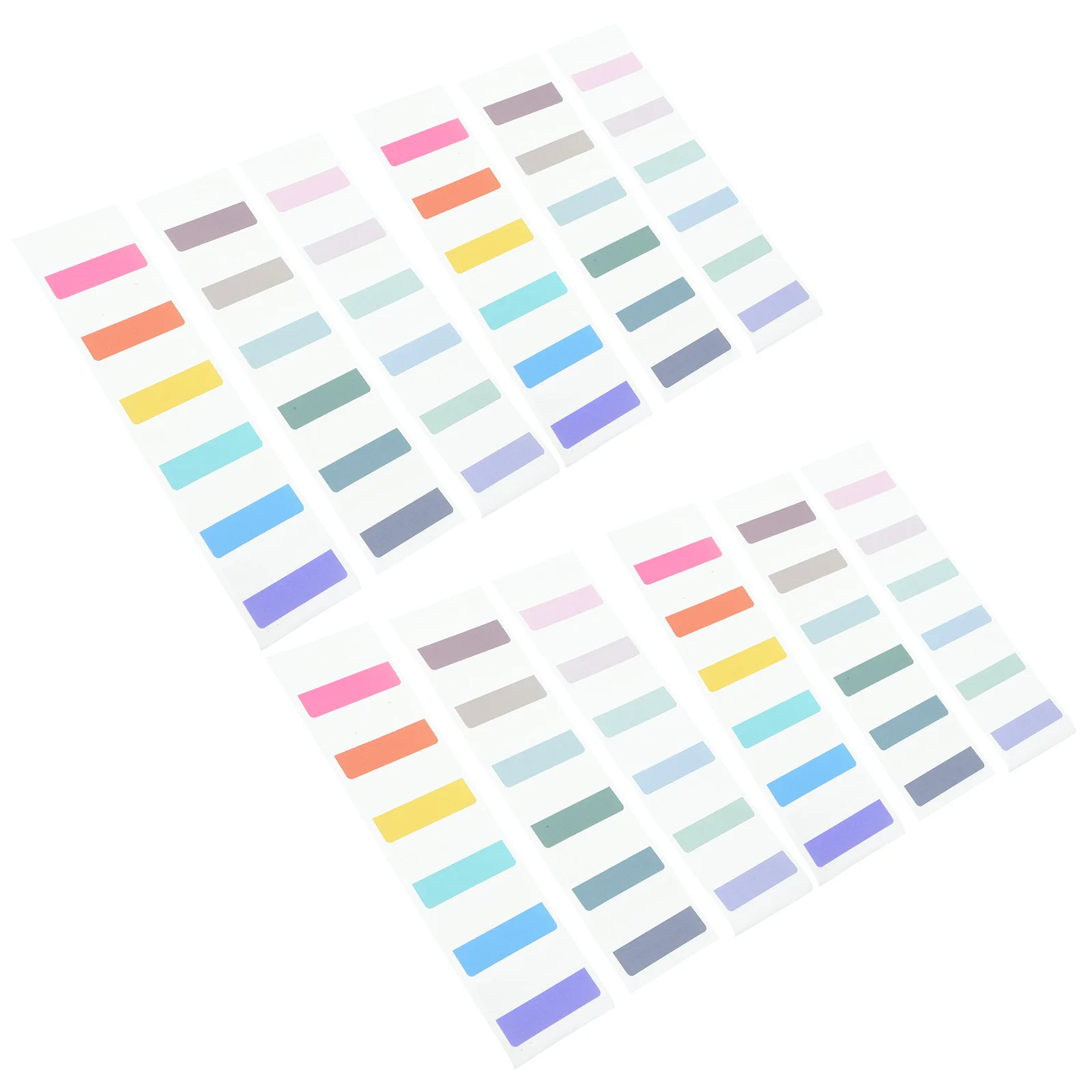 180pcs Copper Plate Stickers Transparent Colorful Book Tabs Reading Practical Page Markers Notebook Folder Pastel Student