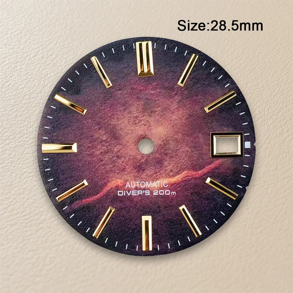Nh35 Dial S Logo 28.5mm Gradient Dial No Luminous For NH35  Movements High Quality Watch Accessories Repair Tool