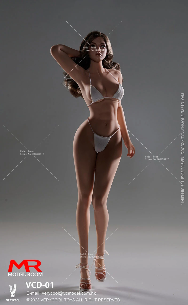 2024 Q2 VERYCOOL VCD-01 VCD-02 1/6 Female Seamless Makeup Body 12'' Medium Chest Action Figure Fair Regular Wheat Silicone Body