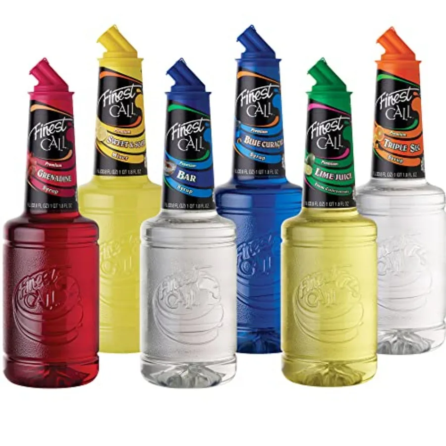 

Finest Call Premium Bar Essentials Drink Mixes Variety 1 Liter Bottles 33.8 Fl Oz Pack of 6 Flavors