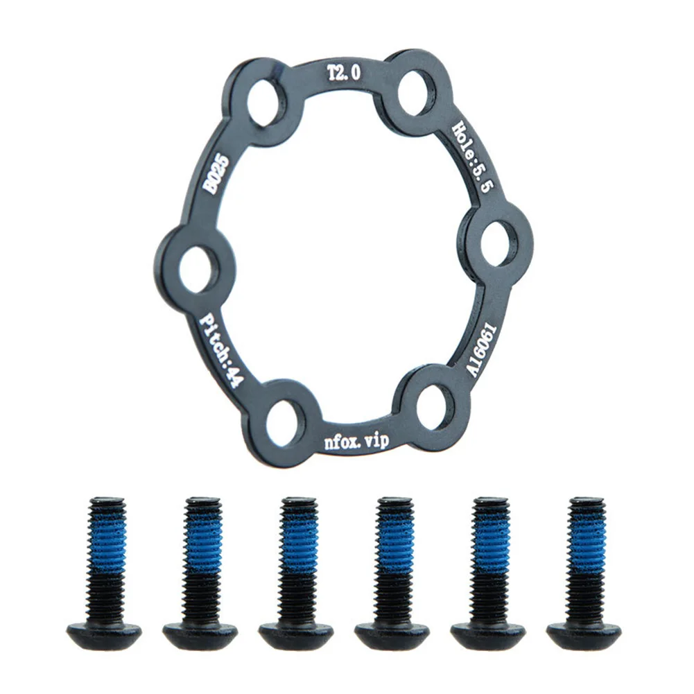 Hot Sale E-scooter Brake Disc Hub Brake Disc Gasket 2/3/4/5/6mm Available Alloy 6061 6-Hole Hub Heightening Pad With Screws