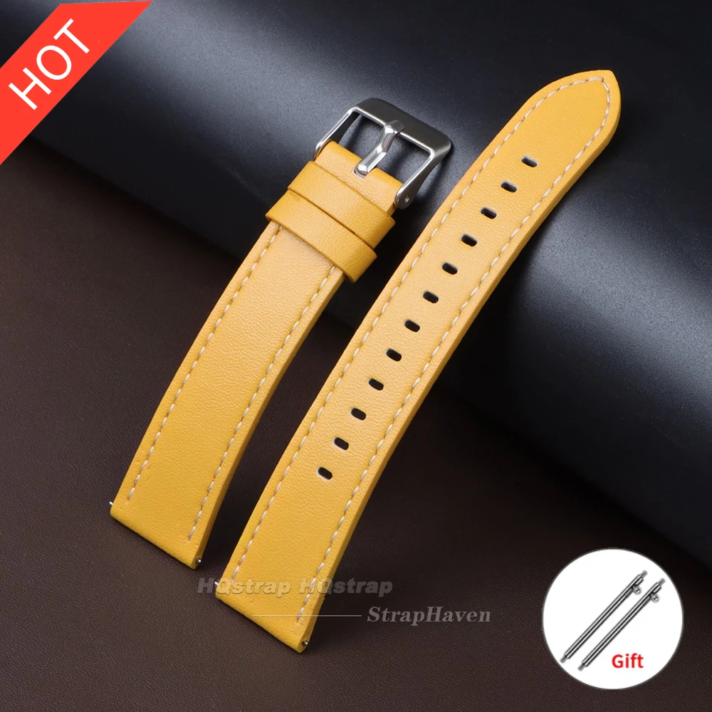 Nouveau bracelet de montre en cuir 20mm 22mm pour Seiko pour Rolex, bracelet à dégagement rapide pour montre connectée, accessoires pour hommes et femmes