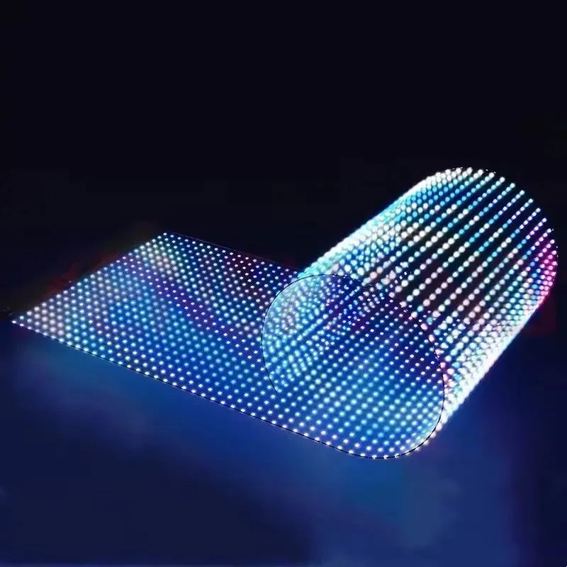 تركيب سريع P16 شاشة شفافة LED مرنة 2.5 مم للإعلان عن مركز التسوق #3