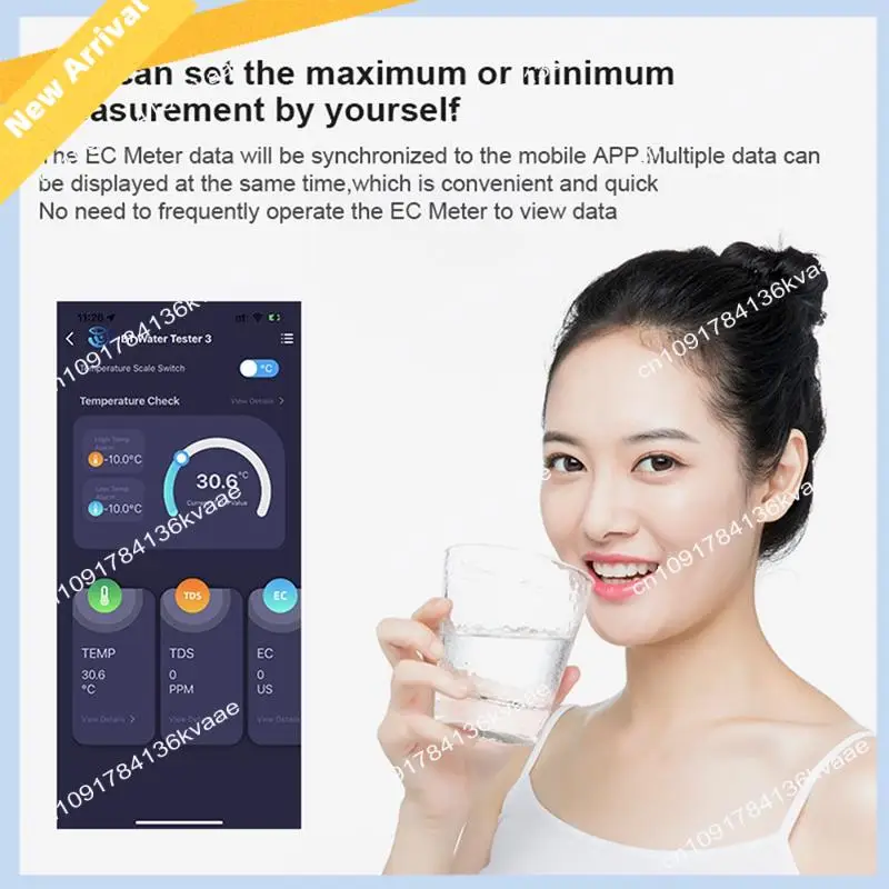 M01K Green Water Quality Tester Digital EC TDS SALT SG TEMP Detector Bluetooth APP Control For Drinking Laboratory Aquarium