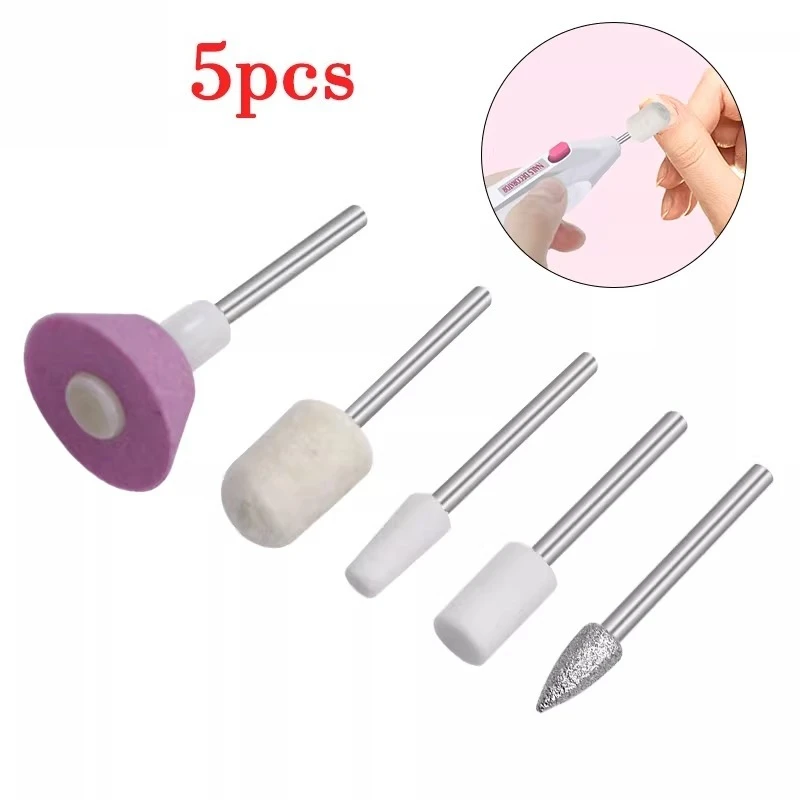 

Шлифовальная головка для полировки ногтей, маникюра и маникюра для удаления омертвевшей кожи, набор из 5 предметов