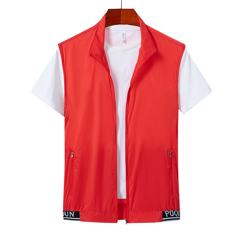 

New Summer Outdoor Fishing Quick Dry Skin Vest Sun Protection Vest Men's Casual Fashion Lightweight Ice Silk Sleeveless Jacket