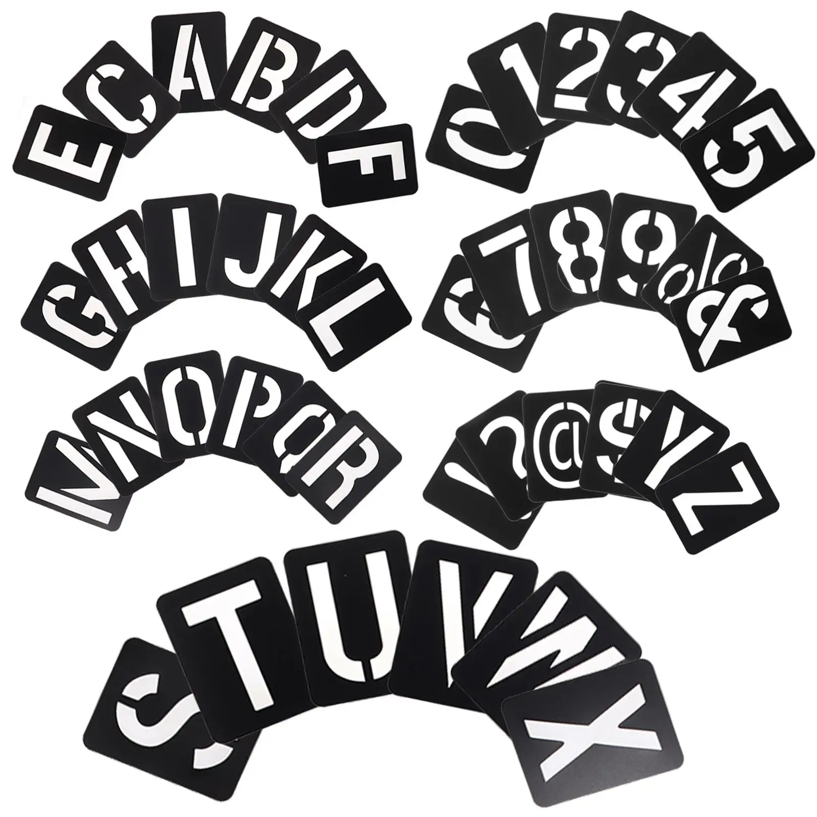 42 Pcs Ruler Templates Alphabet Stencils Number Letter for Painting Small Letter Stencils Wall Craft Projects