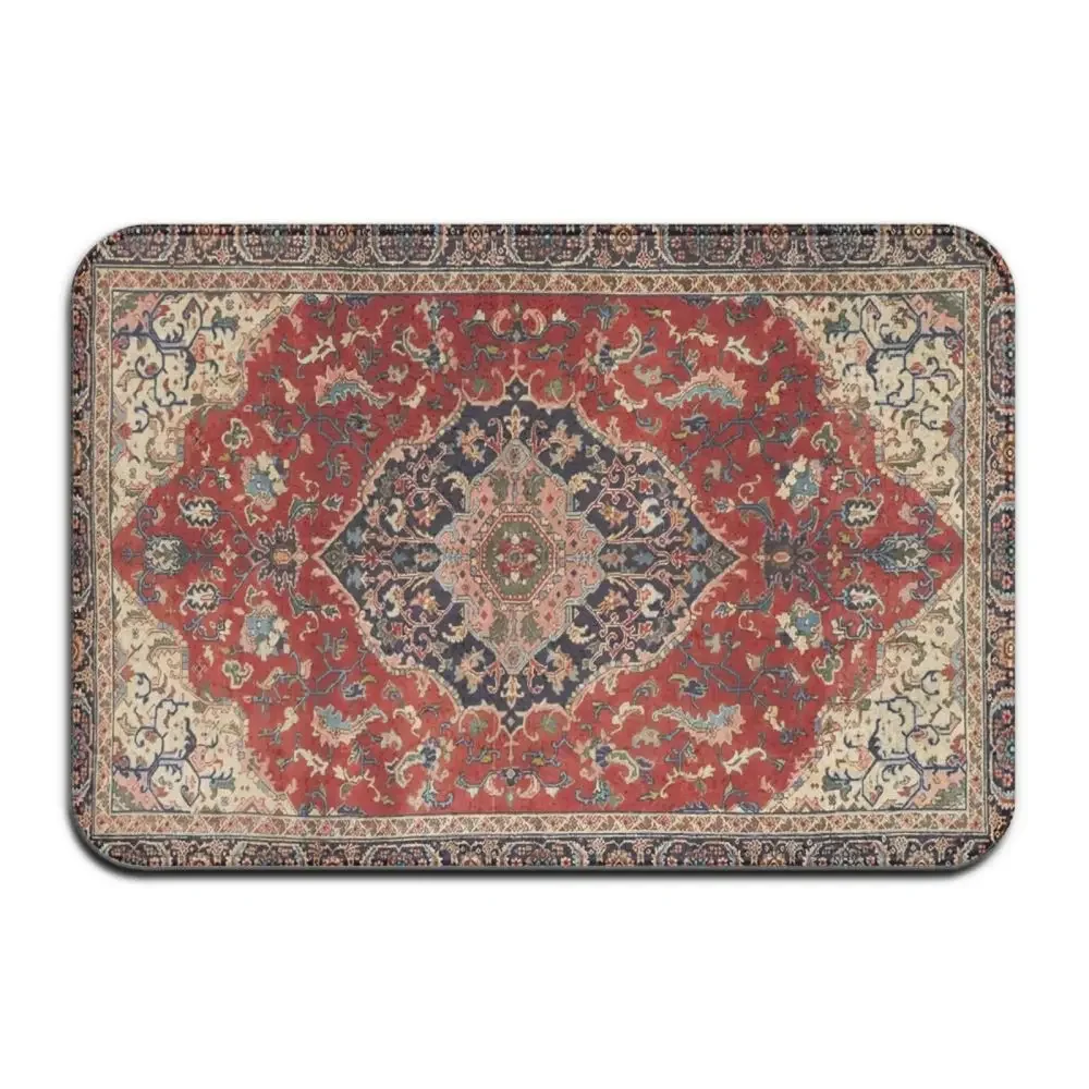 Persian Style Entrance Door Mat Non Slip Kitchen Living Room Rug Entrance Door Bathroom Mat Indoor Carpet Doormat Home Decor