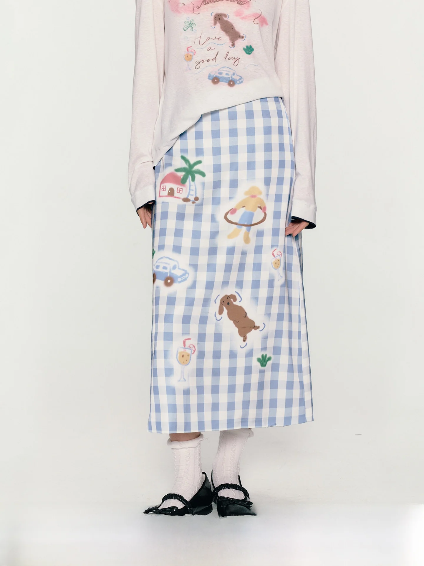 

Длинная прямая юбка Amweird из шелкового атласа с забавным стеганым узором, повседневная, со средней талией, А-силуэт, для женщин