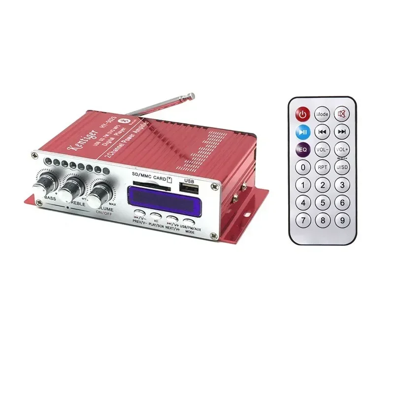 

HY-502S i Bluetooth 5.0 Power Amplifier Support Lossless FLAC\WAV\APE Music Format USB SD FM Radio Function With Remote Control