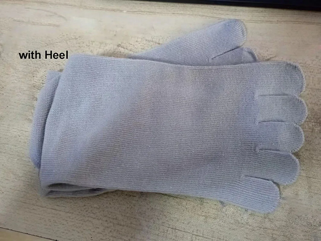 5 Pairs Casual Woman Cotton Toe Socks Spring Summer Solid Black Pink White Split Toes Korean Style Plain Crew Socks Five Fingers