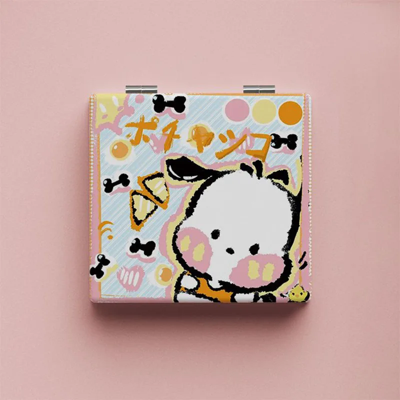 Kawaii Sanrio My Melody Cinnamoroll Keroppi Folding Mirror Hd Enlarge Portable Cosmetic Mirror Decorate Girl Birthday Gift