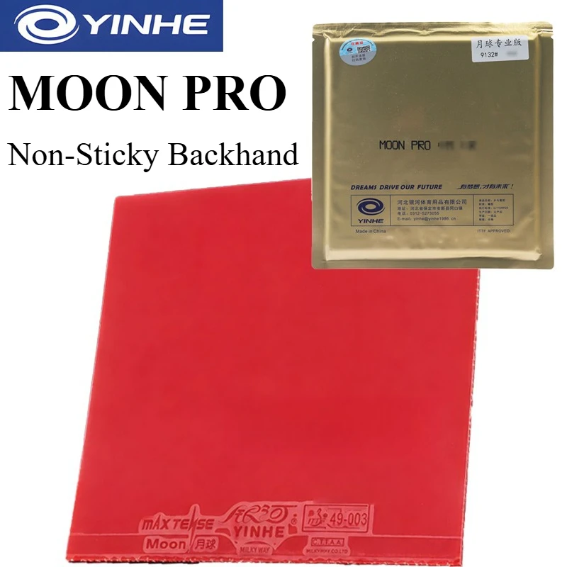 YINHE MOON PRO Table Tennis Rubber Sheet Non‑Sticky Pips-in All-rounder for Backhand Ping Pong Rubber Fast Attack & Loop ITTF
