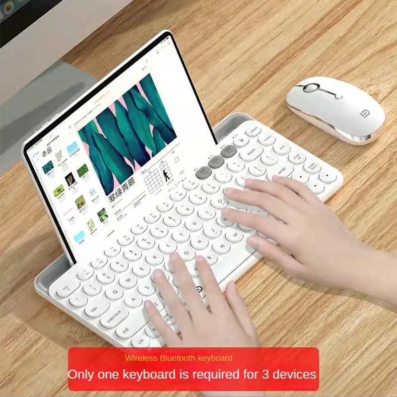 Dual-Mode Wireless Bluetooth Keyboard with Convenient Card Slot Connection - The Ultimate Tech Accessory for Seamless Typing Ex