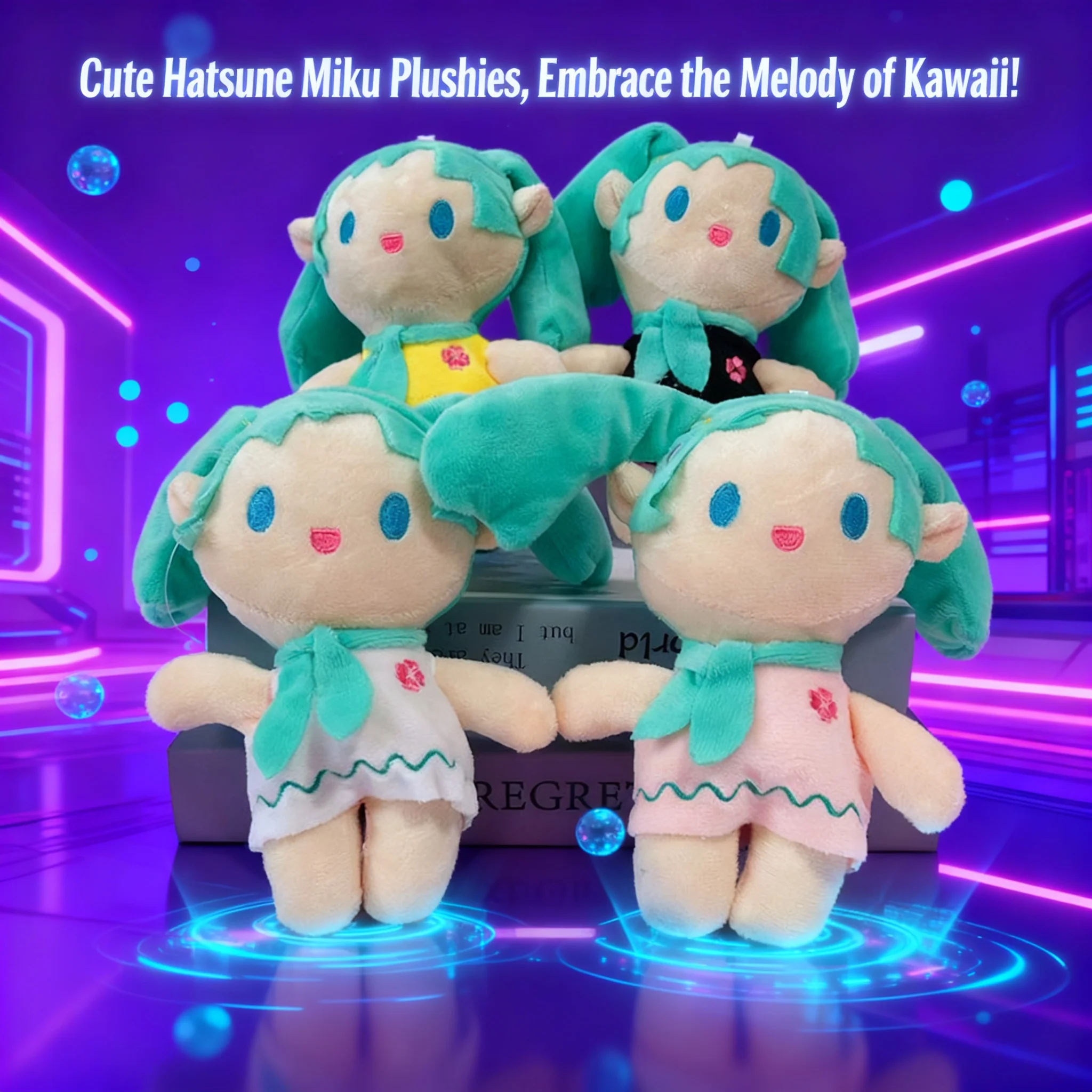 

Miku Fufu Plush Doll Keychain Anime Cartoon Japanese Style Cute Girl Hanging Ornament Soft Stuffed Toy Bag Charm Accessory for