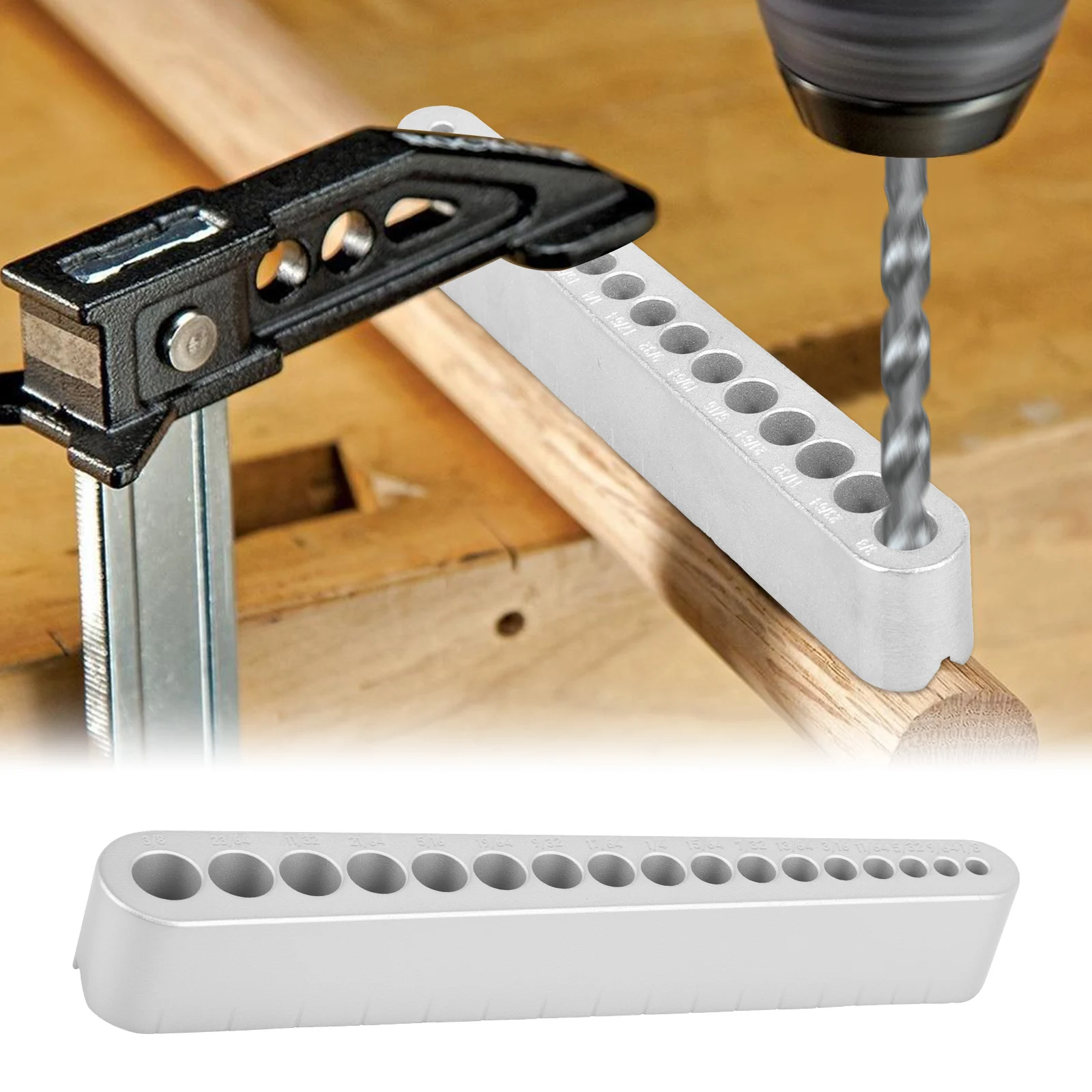 

Самоцентрирующийся зажим для дюбелей, деревообработка, направляющая для сверла столярных работ, позиционер для деревянных дюбелей, локатор с втулками для сверл 3–9,5 мм