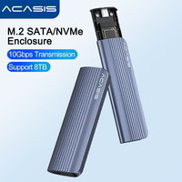ACASIS M.2 NVMe SATA SSD Enclosure M2 SSD Case Adapter 10Gbps USB3.1 External Enclosure Support NVMe/PCIe M-Key/B+M Key Max 8TB