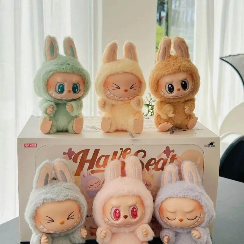 Nuevo POP MART Macaron 2.a generación Labu sentado fiesta vinilo felpa caja ciega colgante extremo caja lote