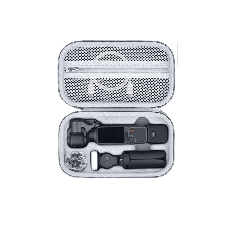 Tragbare Hülle Stativ-Gimbal-Griff Windschutzabdeckung Aufbewahrungstasche PU Wasserdichte Feuchtigkeitsbeständige Box für DJI Osmo Pocket 4 Kamera