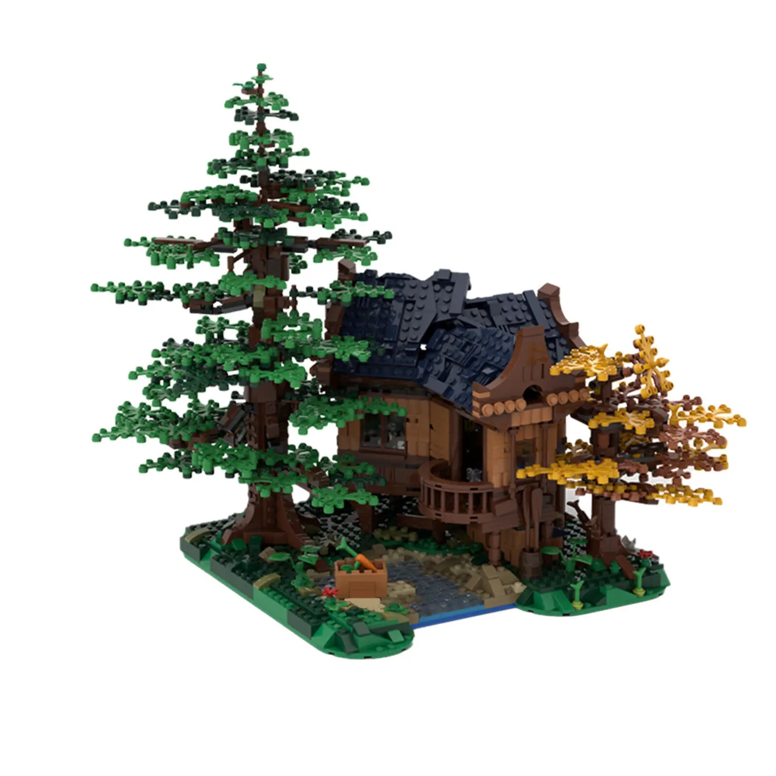 

Modular Building: Beautiful Lake House with Tree 1909 Pieces MOC Build