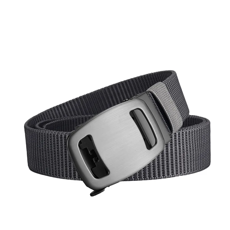 Men's Durable Canvas Belt with Easy-Click Automatic Buckle - Stylish, Adjustable Fit for Jeans and Casual Wear