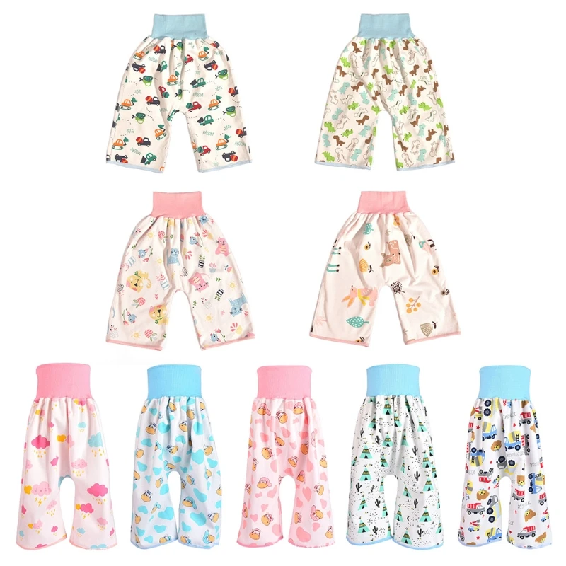 

2 in 1 Comfy Children Baby Diaper Skirt Shorts Cotton Anti Bed-wetting Waterproof Absorbent Washable Training Dropship