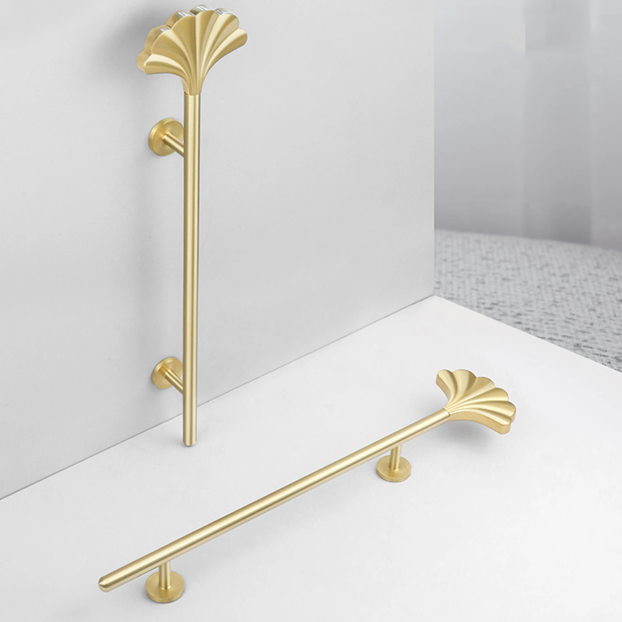 1PC Solid Brass Ginkgo Leaf Shape Furniture Handles Gold Cabinet  Handles Hardware Home Decor Wardrobe Pulls Cupboard Door Knobs image 4