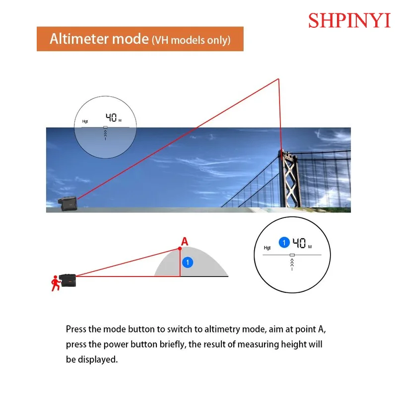 Aikesi Laser Rangefinder for Golf Hunting Flag-Locking and Distance-Measuring Pin-Seeker Feature Included