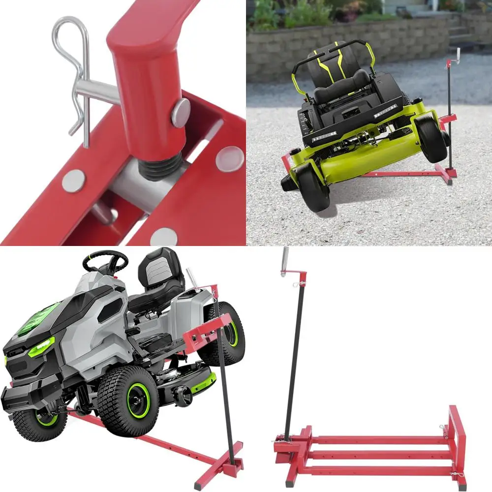 

Регулируемый по высоте подъемник для газонокосилок для ремонта, подходит для райдеров, тракторов и квадроциклов