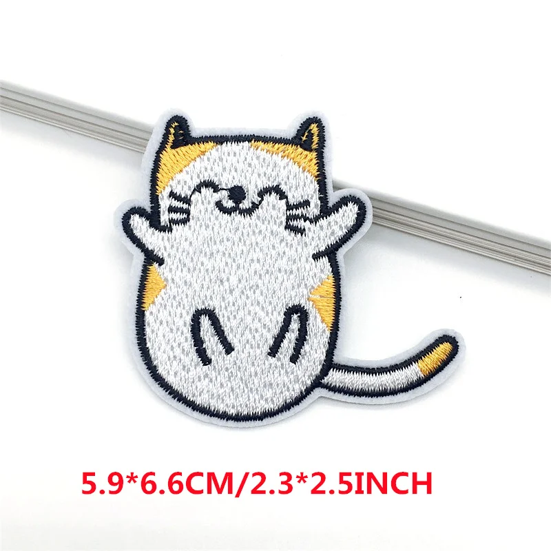 10pcs Random Cartoon Cat Applique Embroidery Patch For Clothing Animal Patch Iron On Patches On Clothes Sewing Sticker Patch