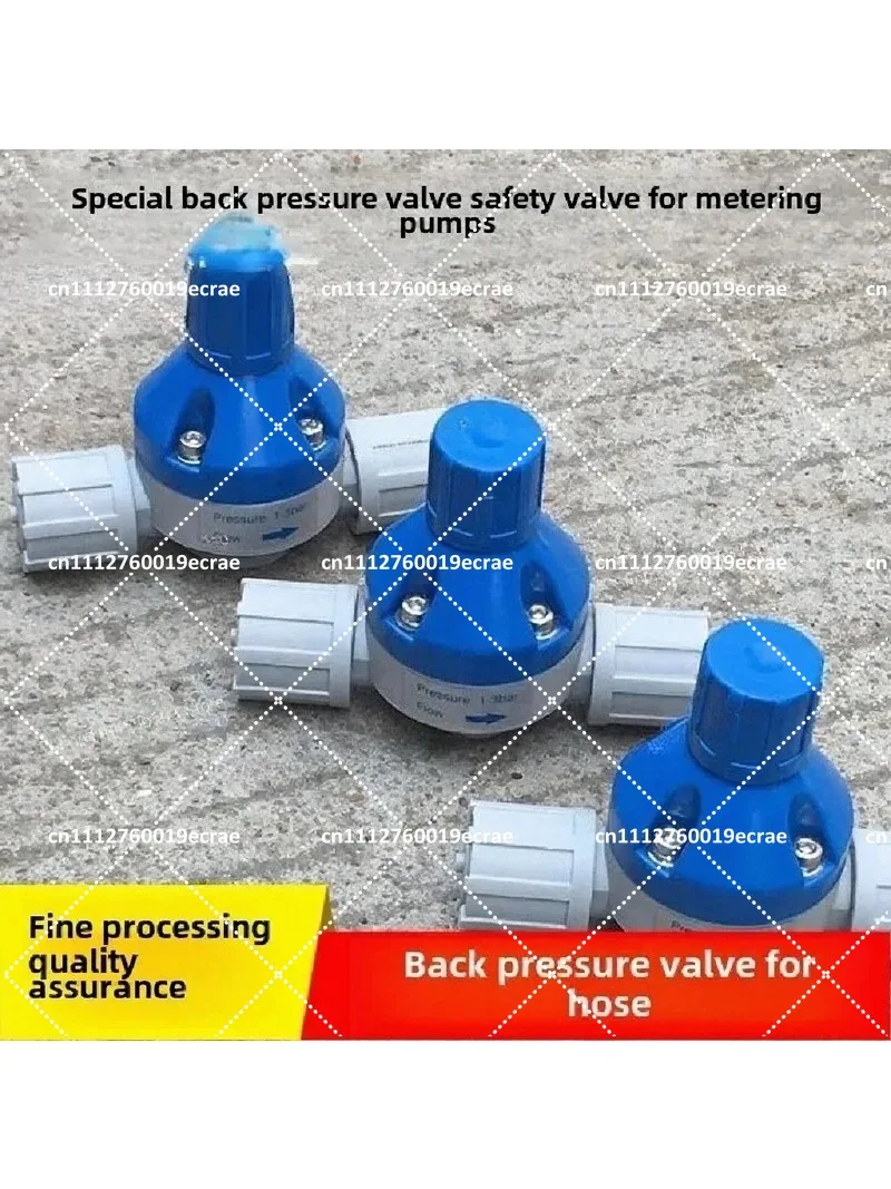 UPVC Material Back Pressure Valve for Hose Joint, Safety Valve, Pressure Relief Valve for Dosing Device