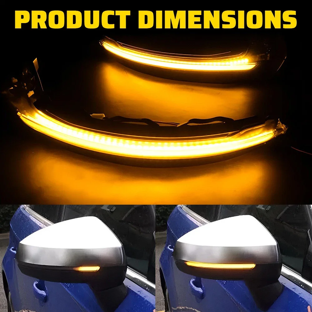 Automotive LED Dynamic Sweeping Rear-View Mirror Indicators  For Audi A3 8V, S3 And RS3 (2013–2020)