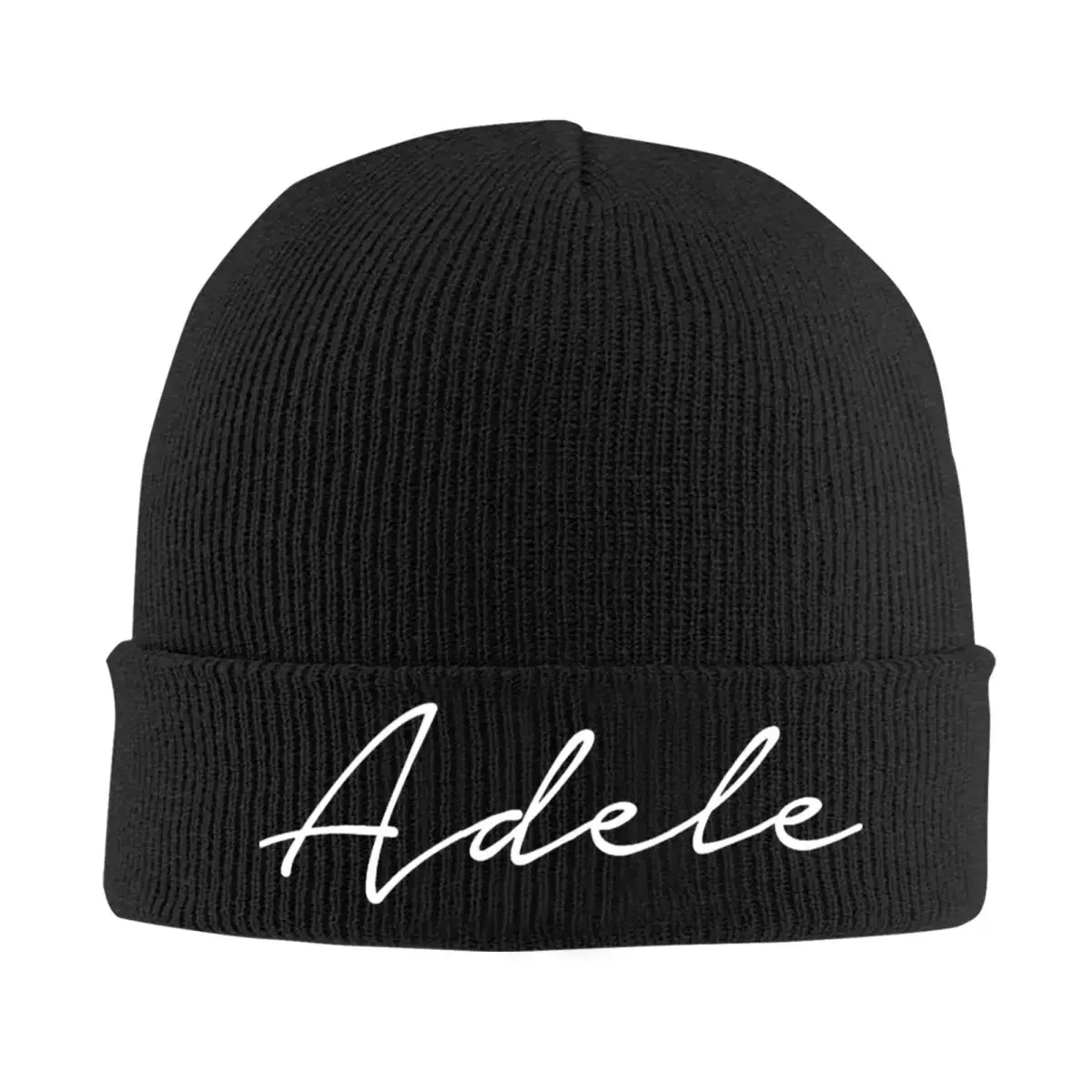 Adele Name Fanart Bonnet Hats Knit Hat Men Women Retro Thermal Elastic Beanie Hats Autumn Gym Pattern Cap