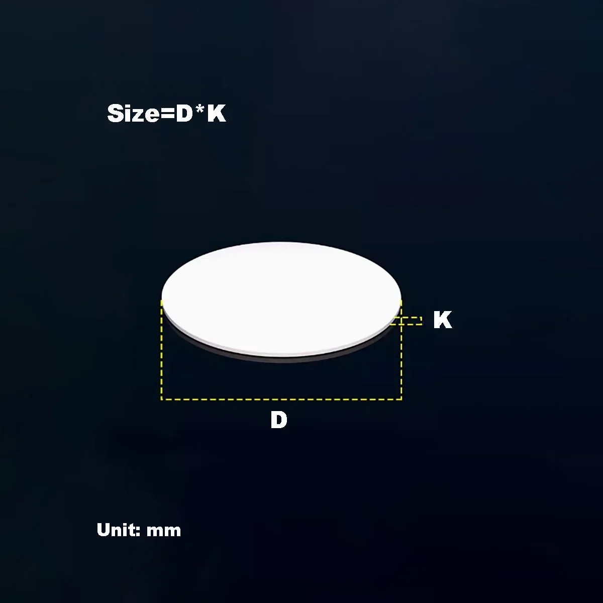 두께 0.5/1/1.5/2/3/4/5mm PTFE 솔리드 디스크/원형 가스켓/부식 방지 플라스틱 킹 블라인드 가스켓 직경 5-100mm