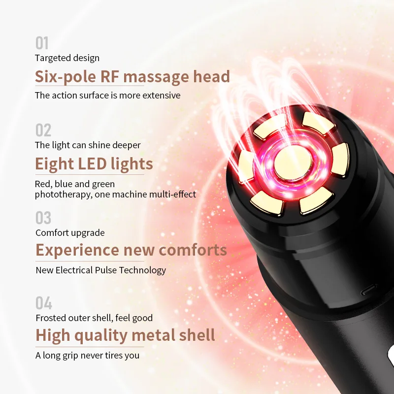 Multifunktionale LED Photon RF Lifting Beauty Equipment EMS Pusle Vibration Massagegerät Hautverjüngung Gesichtspflege Beauty Devices