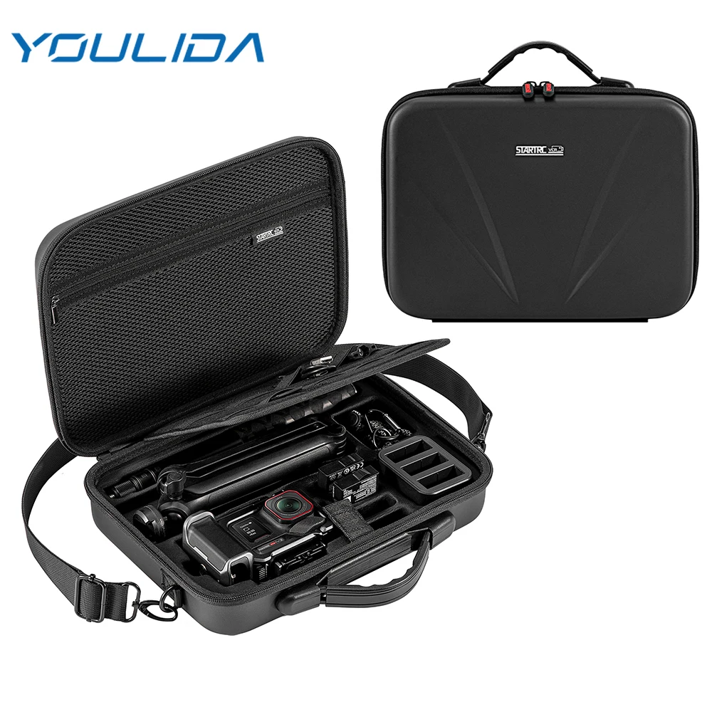 For Insta360 Ace Pro 2 Carrying Case Travel Storage Bag Portable Shoulder Bag PU Handbag For Insta360 Ace Pro Camera Accessories