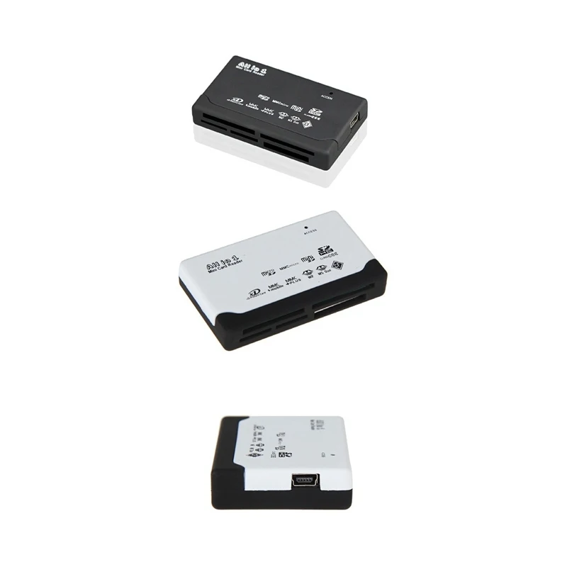 USB 2.0Memory Card Reader SD TF CF Mini SD MS XD Multi Card Compatibility High Speed Data Transfer Small Compact for Computer