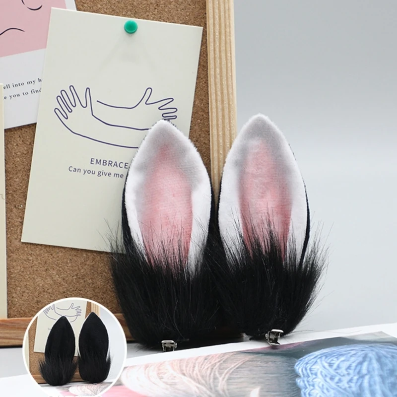 曲げ可能なウサギの耳の形のヘアクリップハロウィンコスチューム帽子女性男性用誕生日パーティーアニメテーマドロップシッピング