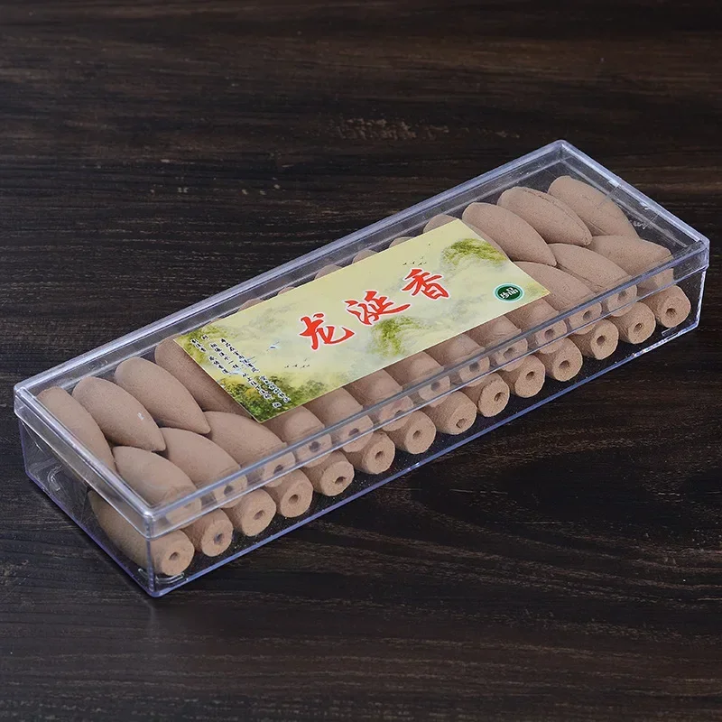 50 Capsules/box of Backflow Incense Cone Aloes Sandalwood DIY Home Office Backflow Smoke Appreciation Meditation Sedation