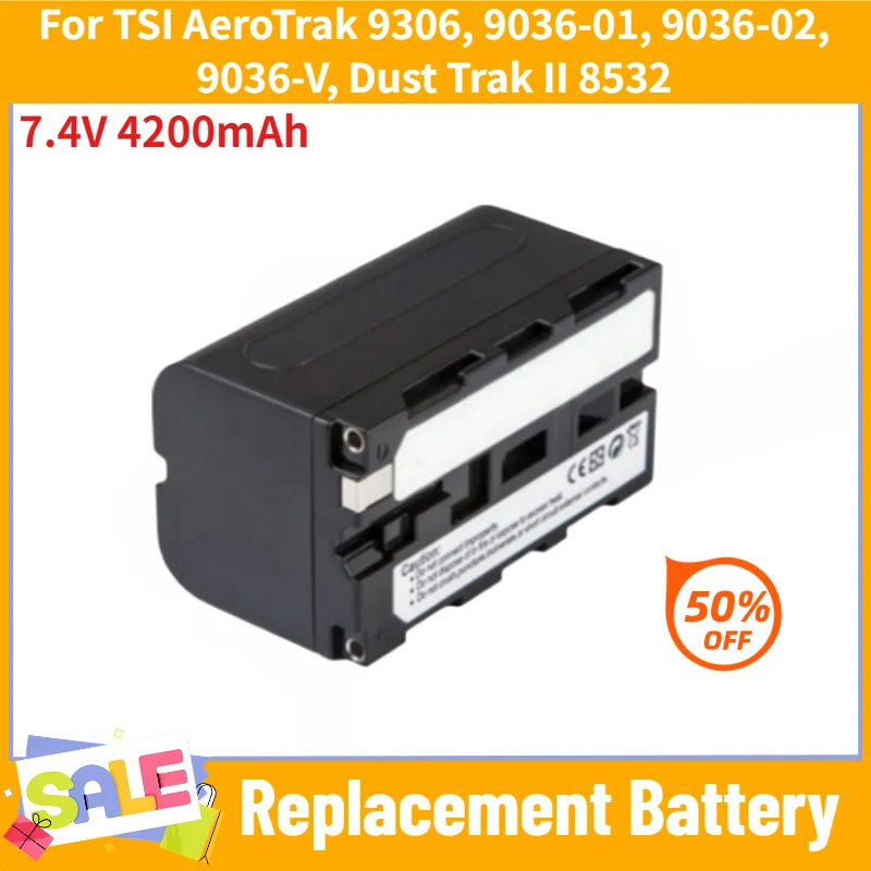 For TSI AeroTrak 9306, AeroTrak 9036-01, 9036-02, 9036-V, Dust Trak II 8532 High Quality 700032 7.4V 4200mAh Replacement Battery