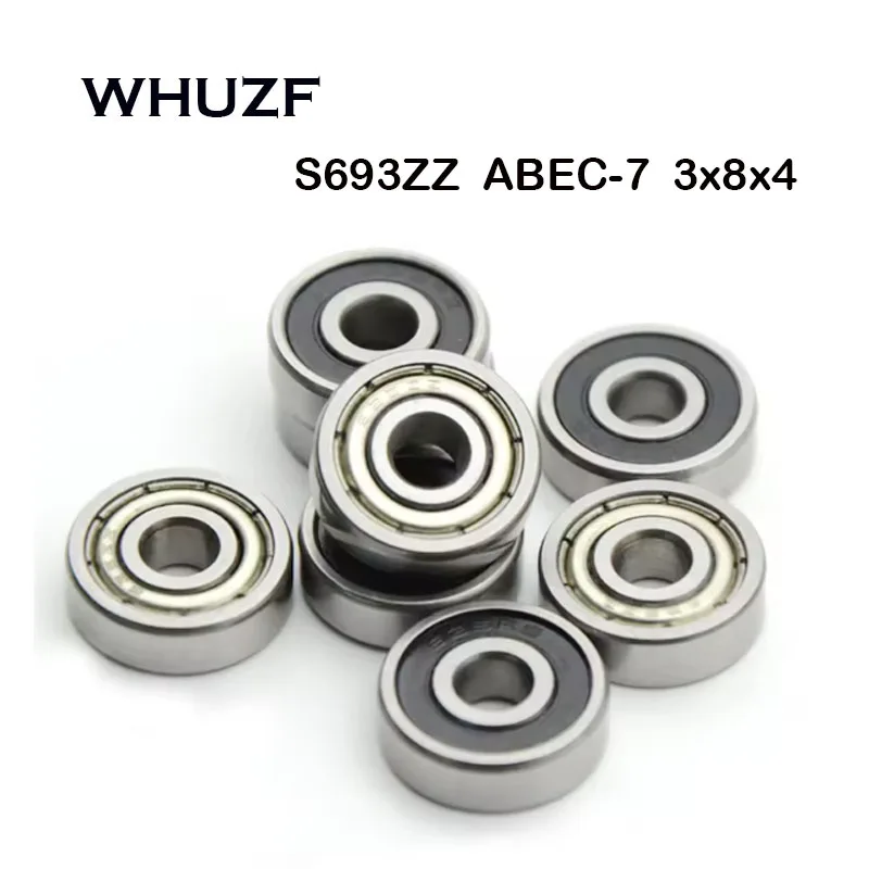 

подшипник 베어링 10PCS S693ZZ 3x8x4 Stainless Steel Hybrid Ceramic Bearing S693 ZZ 3*8*4 mm Miniature Bearings For RC S693C
