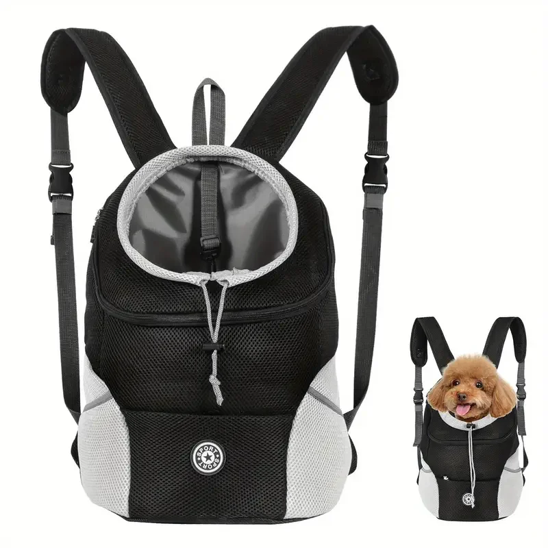 

New Dog Pet Backpack Comfortable Carrier Travel Hiking Bag Front Pack Breathable Adjustable Straps for Small Medium Dogs Cats