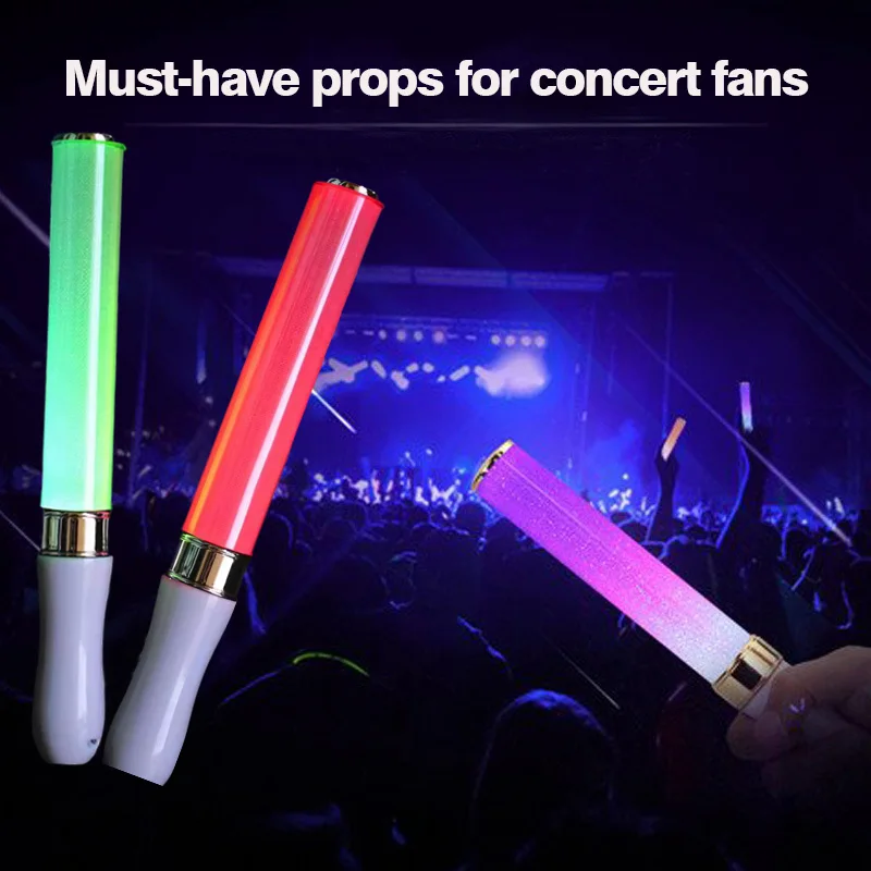 Kpop ضوء توهج عصا 1-10 قطعة LED التجريبي الصيادين السائبة عصا الضوء مضيئة دعم قضيب ل يهتف الظلام ضوء حفل زفاف ديكور #3