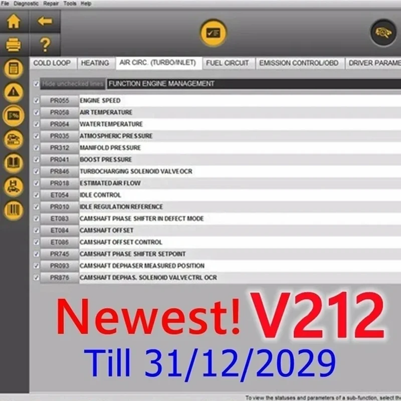 Latest Can Clip V212 For Renault OBD2 Diagnostic Software Can Clip V205+Reprog V191+Pin Extractor V2 Update Data to 2020