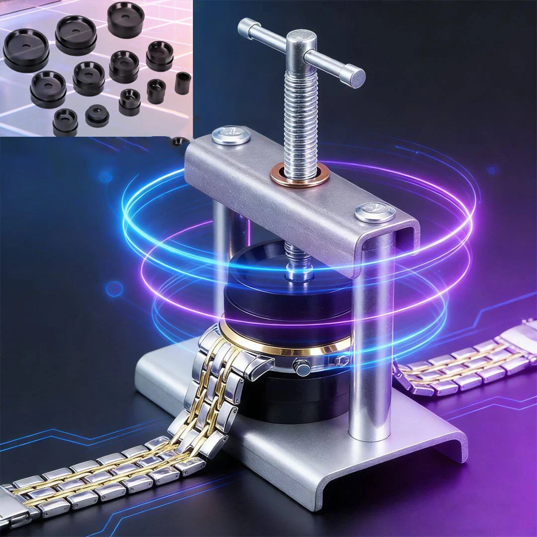 12pcs/18pcs Watch Repair Tools Professional Back Cover Presser Set Metal Watchmaker Maintenance Tools For Closing Cover Die Kit