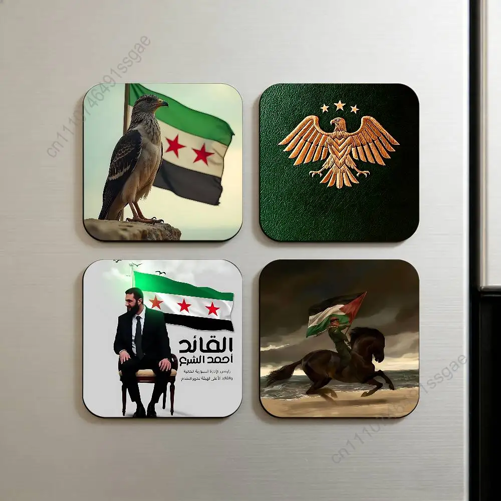 S-Syria Flag National Fridge Magnets, Decorative Refrigerator Magnets for Home Kitchen Decor, Strong Magnet Whiteboard Stickers