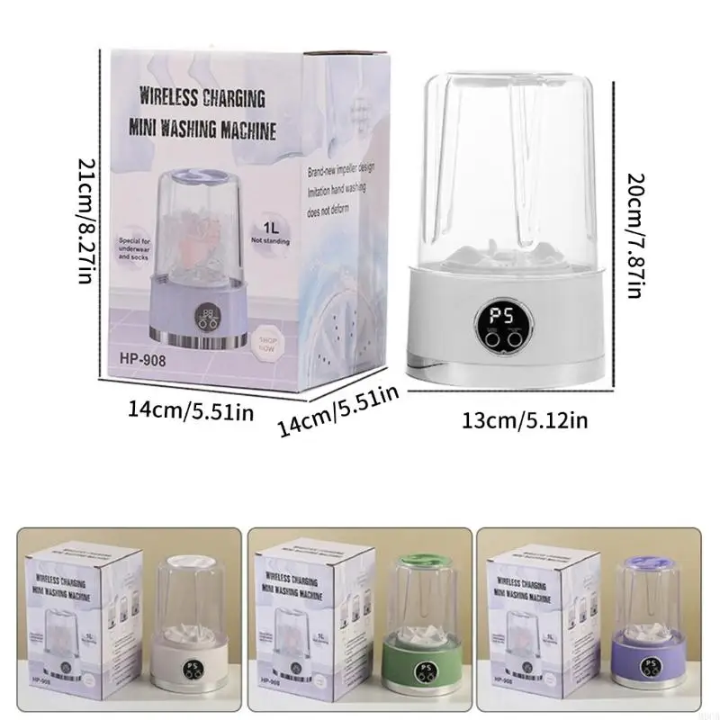 M6CBコードレスミニワッシャーUSB充電自動クリーニングデバイス用の小さな衣服用