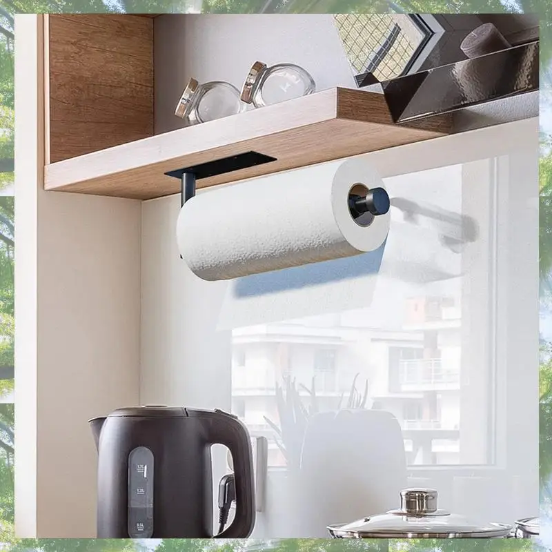

2025 Trend, 1 шт., держатель для бумажных полотенец под шкафом, настенное крепление, держатель для бумажных полотенец с демпфированием для кухни