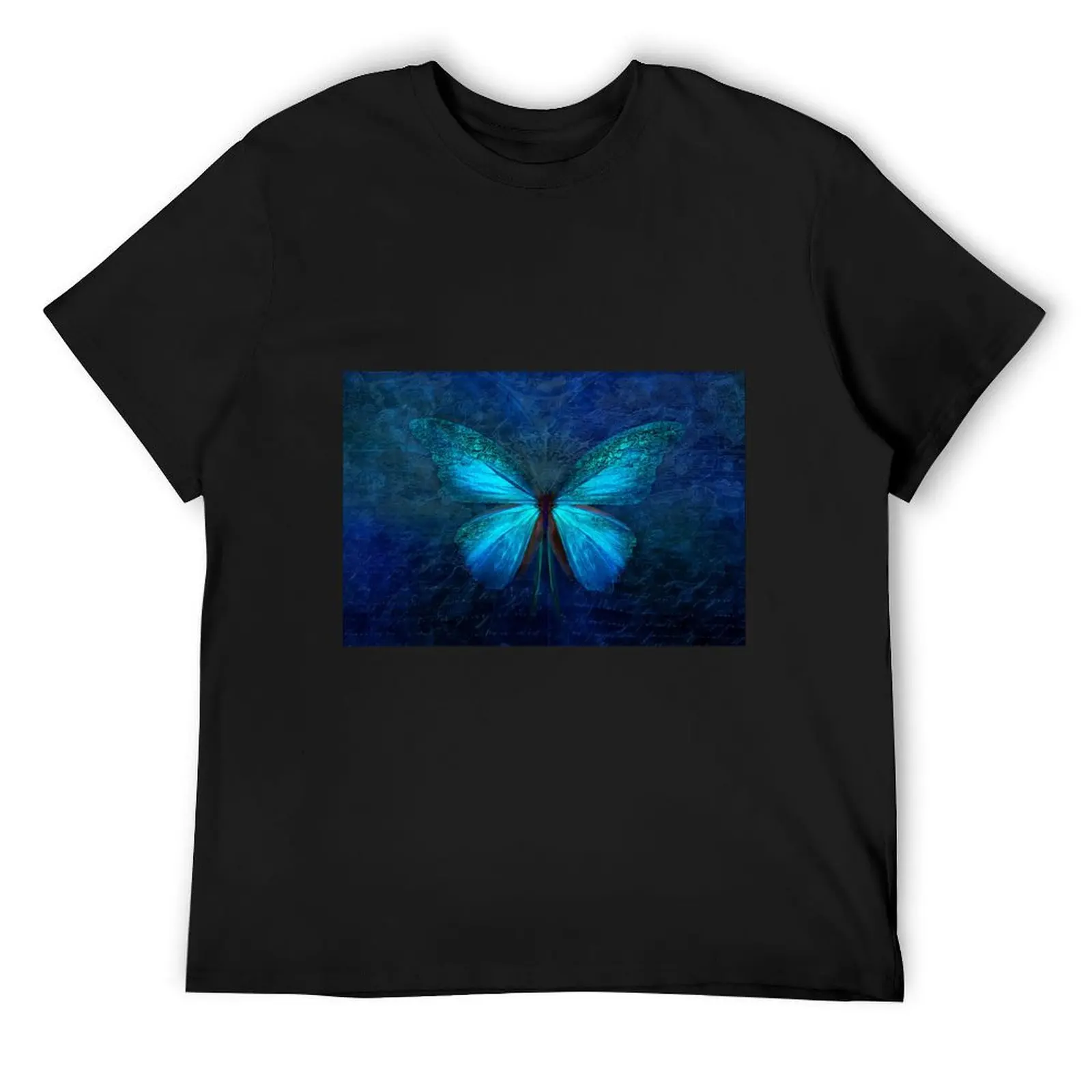 

farfalla blu T-Shirt Clothing cotton graphic tees oversizeds graphic shirts outfits for men
